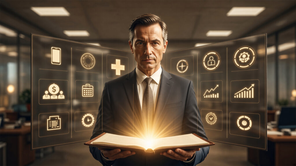 a man holding a strong benefits portfolio solve workforce challenges